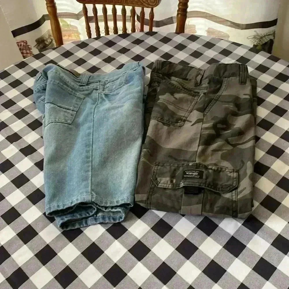 Boys Bundle Size 10 Two Pairs Wrangler & One‎ Touch Brand with Adjustable Waist